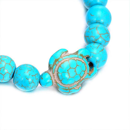Turkis beaded skildpadde armbånd