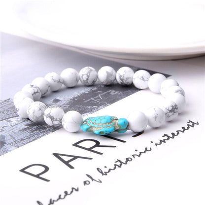Turkis beaded skildpadde armbånd