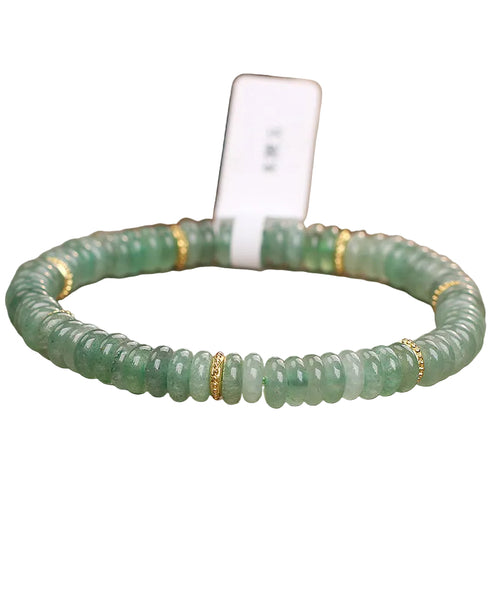 Unisex Armbånd Abacus Design med Grøn Jade 0