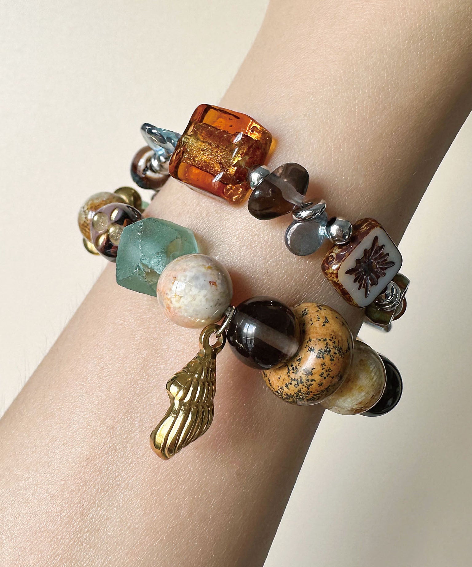 Unisex Armbånd Vintage Stil Farveblokeret Design 1