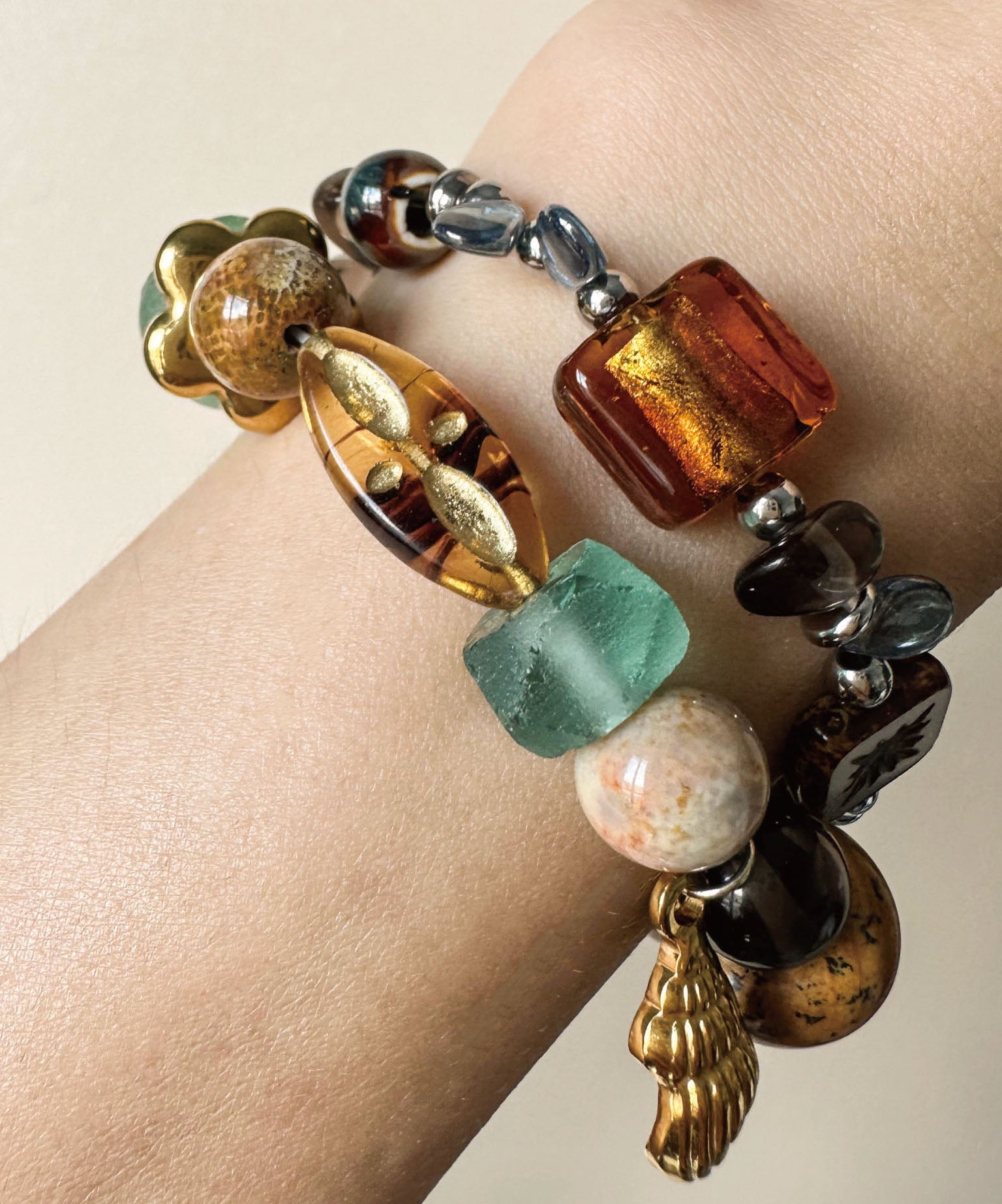 Unisex Armbånd Vintage Stil Farveblokeret Design 2