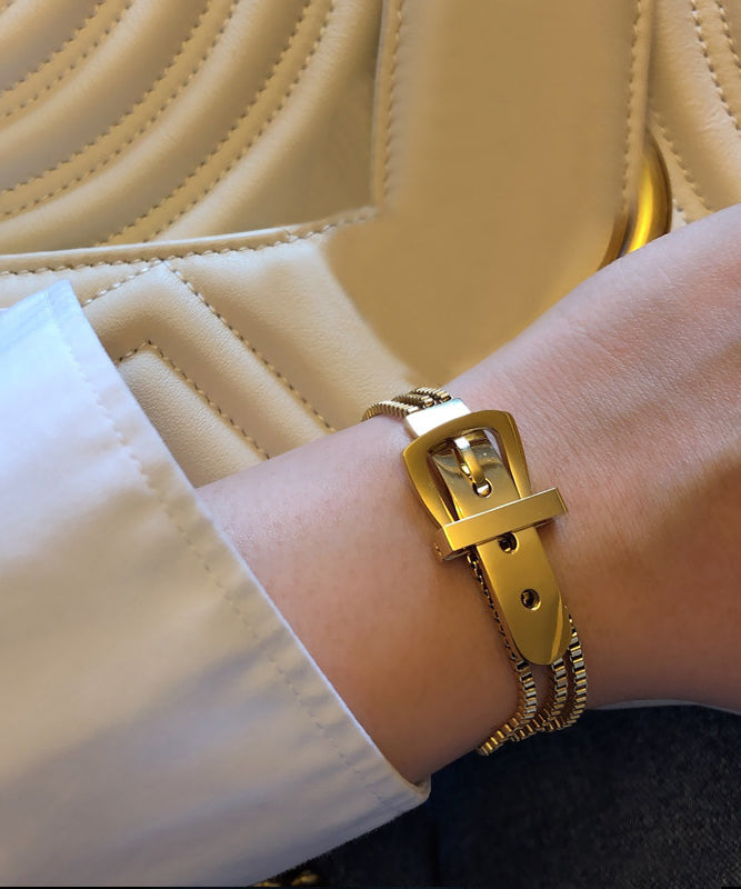 Unisex Armbånd med Overgild Spænde 0