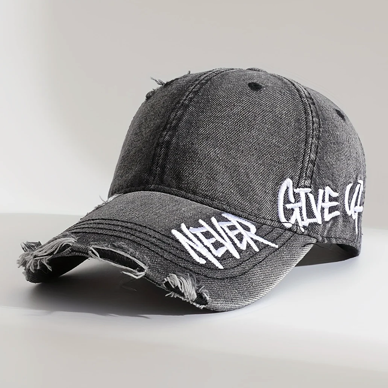 Unisex Baseball Cap Distressed Style for Casual Looks 1