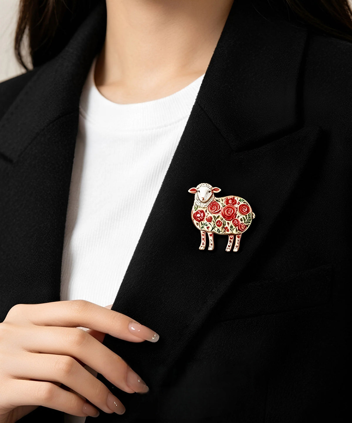 Unisex Broche Får Design Detaljeret 1