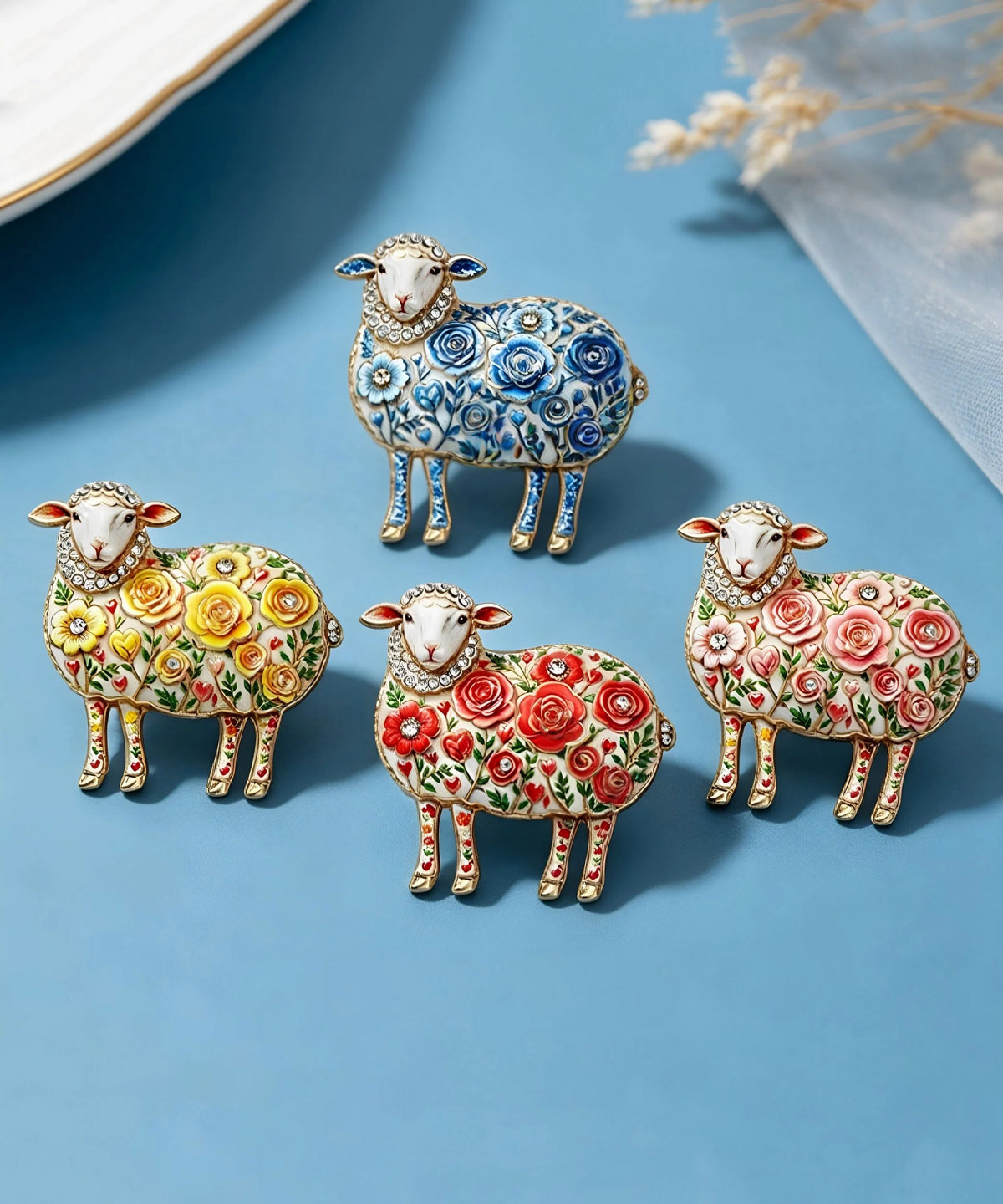 Unisex Broche Får Design Detaljeret 4