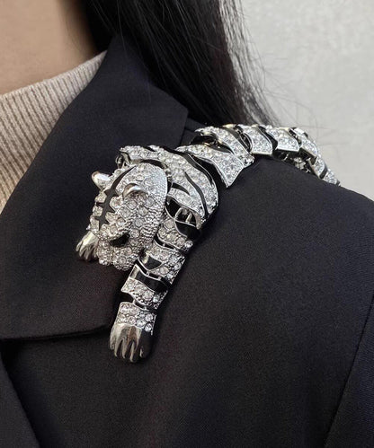 Unisex Broche Oversize Tiger Design 0