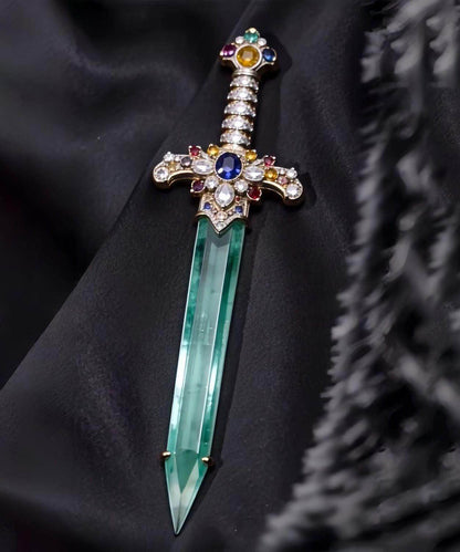 Unisex Broche med Jade og Kobber Detaljer 3