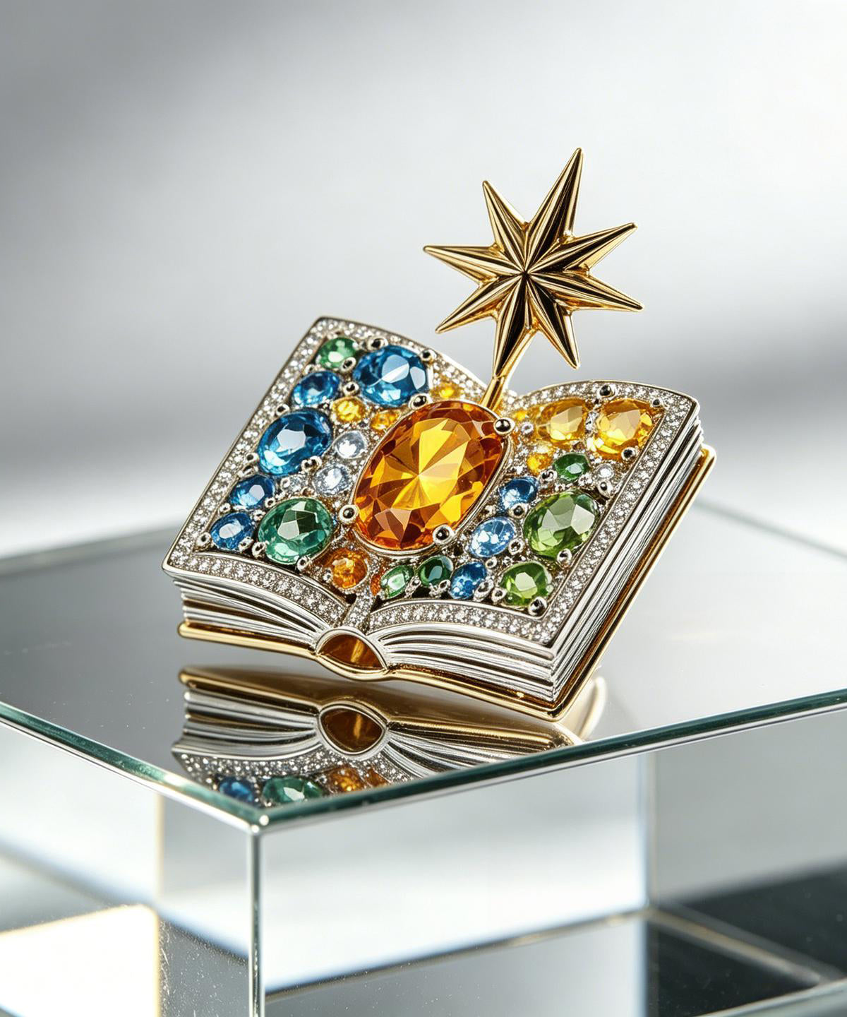 Unisex Broche med Regnbueinspireret Design og Krystaldetaljer 3