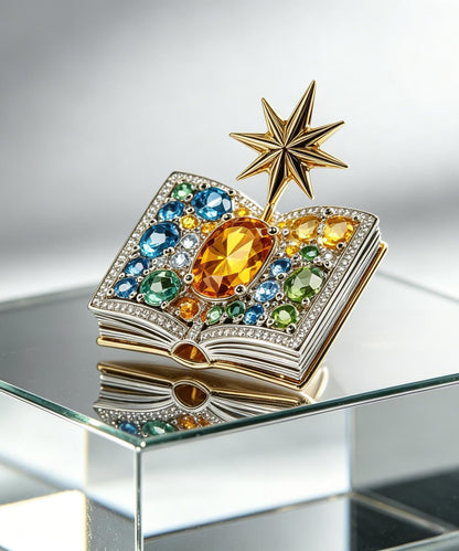Unisex Broche med Regnbueinspireret Design og Krystaldetaljer 3