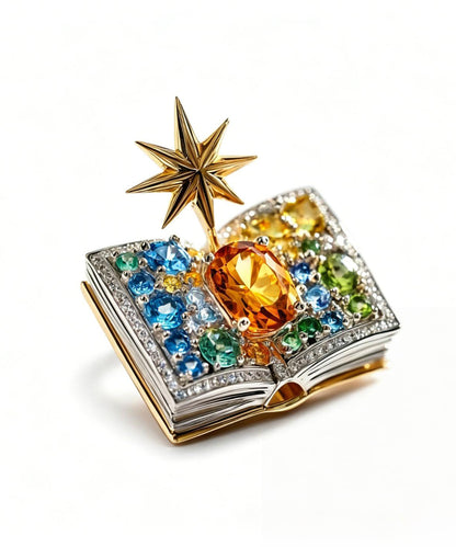 Unisex Broche med Regnbueinspireret Design og Krystaldetaljer 4