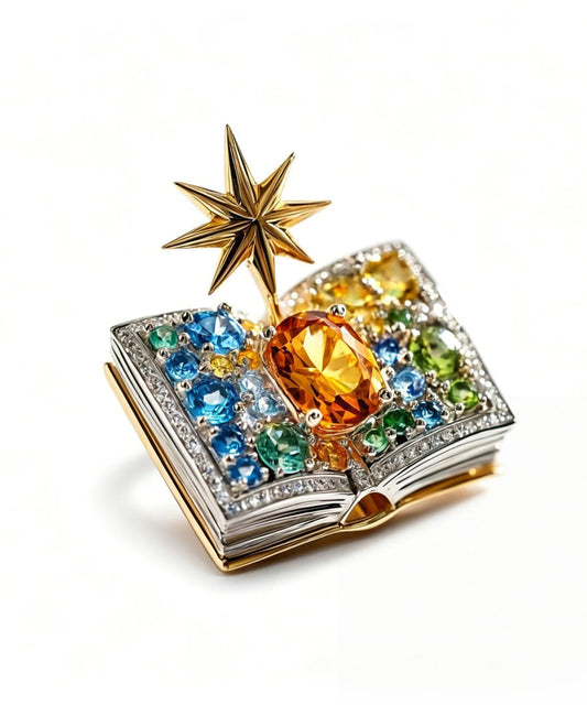 Unisex Broche med Regnbueinspireret Design og Krystaldetaljer 4