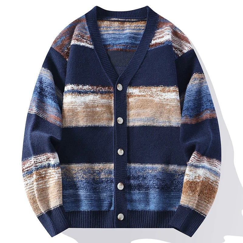 Unisex Cardigan V-Neck Retro Design 1