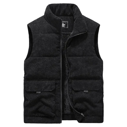 Unisex Cargo Vest Med Opretstående Krave 0