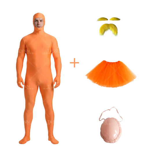 Unisex Cosplay Kostume Zentai Bodysuit med Nederdel og Tilbehør 6
