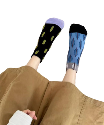 Unisex Crew Sokker Colorblock Jacquard Design 0