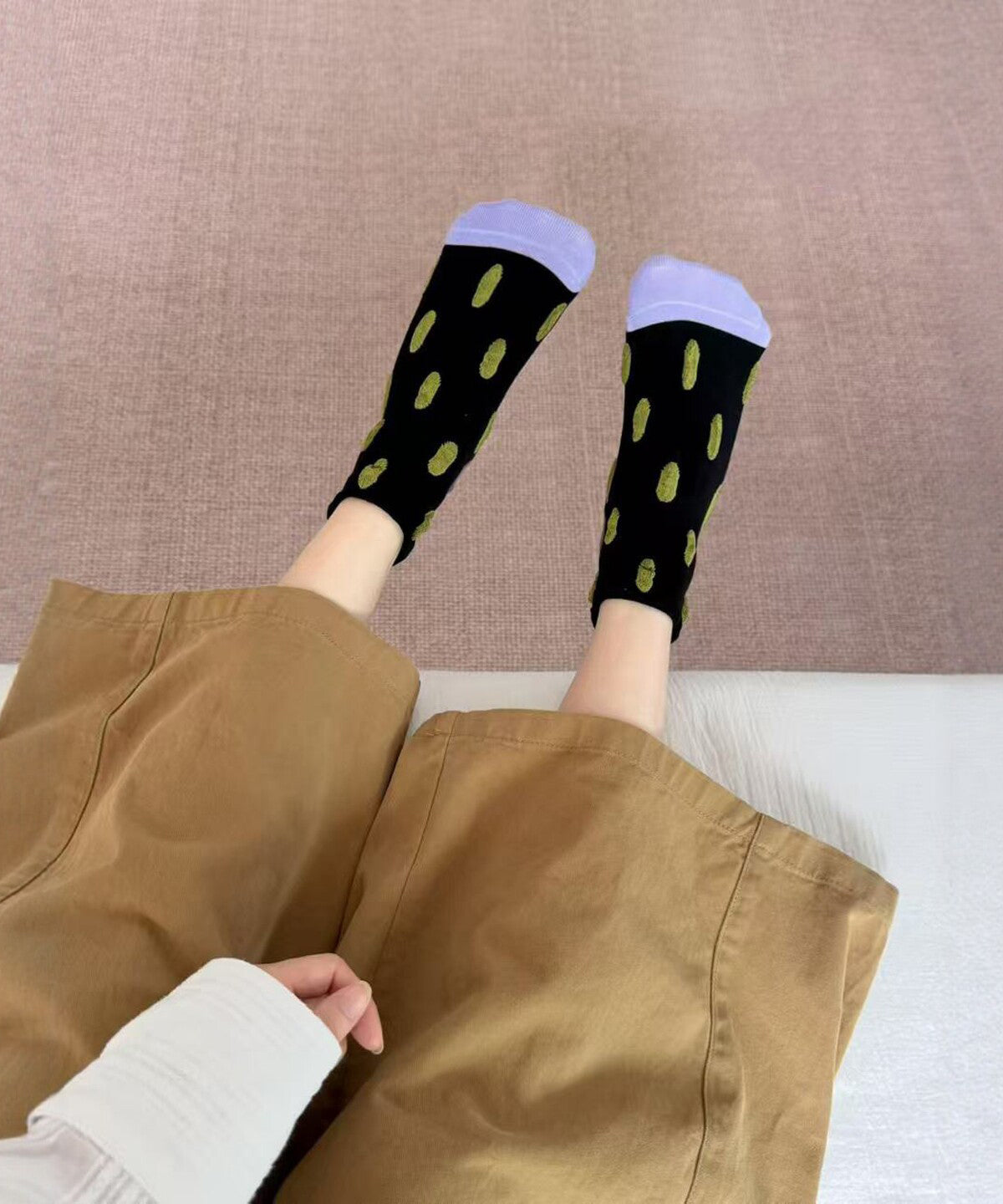 Unisex Crew Sokker Colorblock Jacquard Design 2