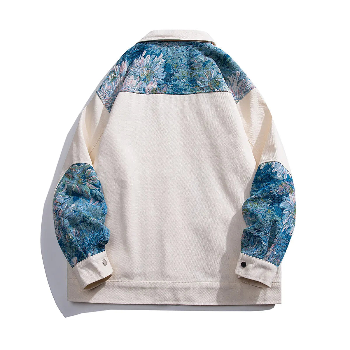 Unisex Denimjakke med Blomsterpaneler 3