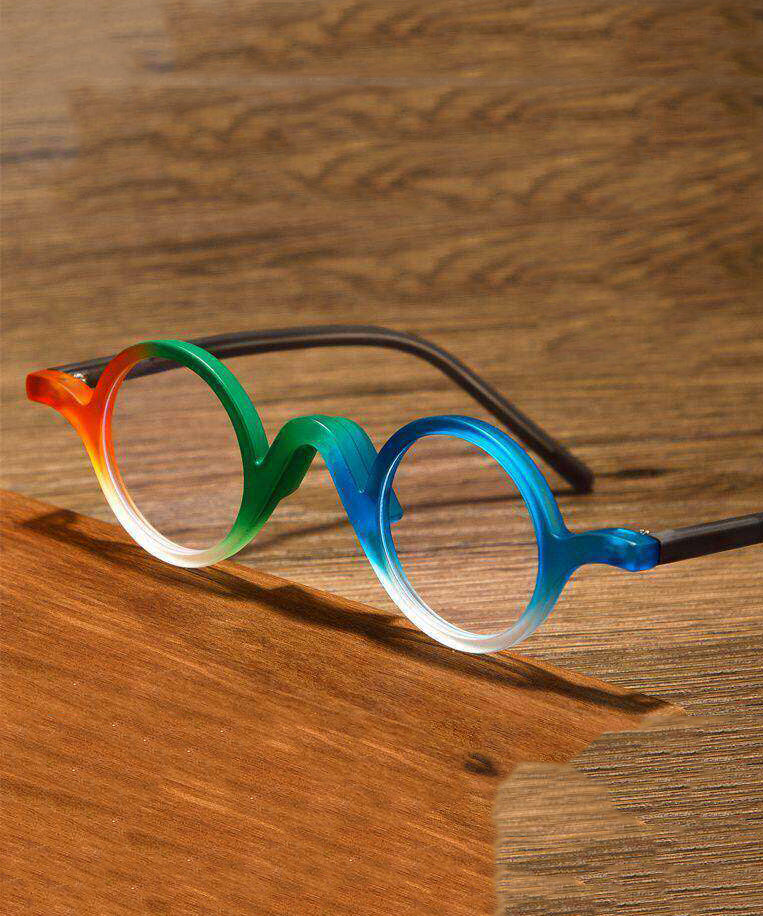 Unisex Fuld Frame Læsebriller i Regnbuefarver 4