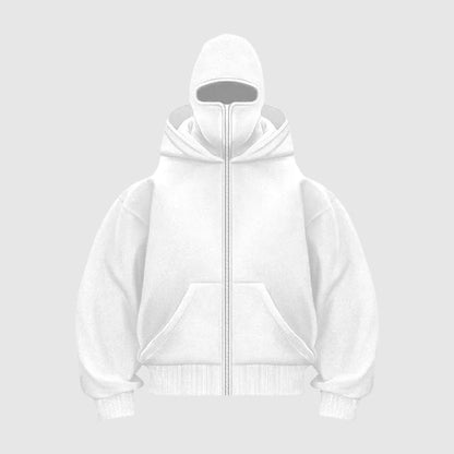 Unisex Hættetrøje med Balaclava og Lynlås 2