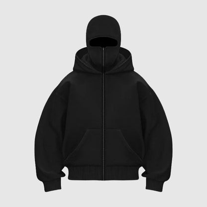 Unisex Hættetrøje med Balaclava og Lynlås 4