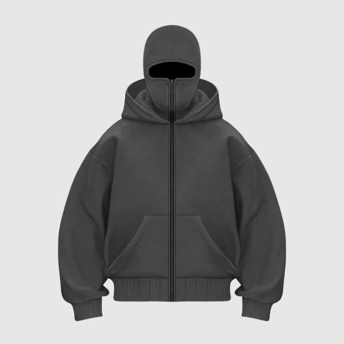 Unisex Hættetrøje med Balaclava og Lynlås 5