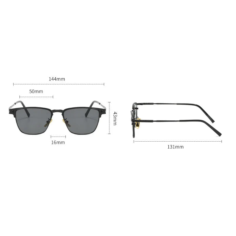 Unisex Halvramme Solbriller med Polariserede Linser 5