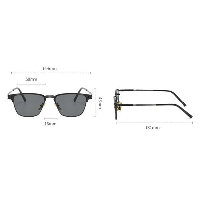 Unisex Halvramme Solbriller med Polariserede Linser 5