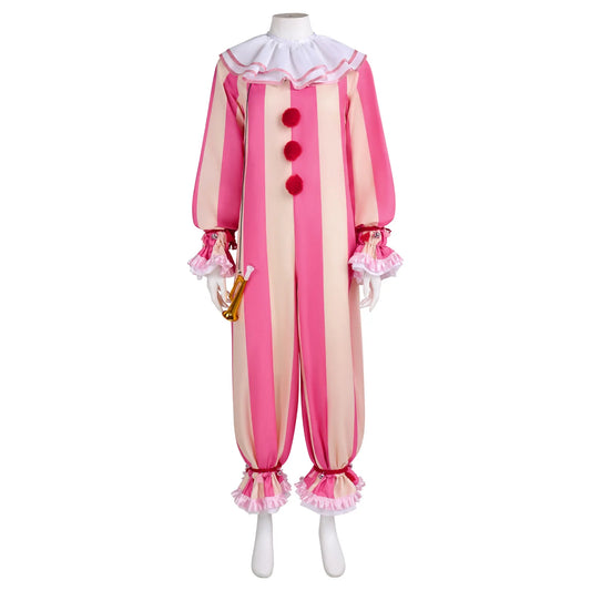 Unisex Jumpsuit Cirkus Klovn Kostume til Karneval og Halloween 0