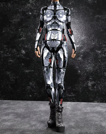 Unisex Jumpsuit Cyberpunk Stil til Cosplay og Temafester 11