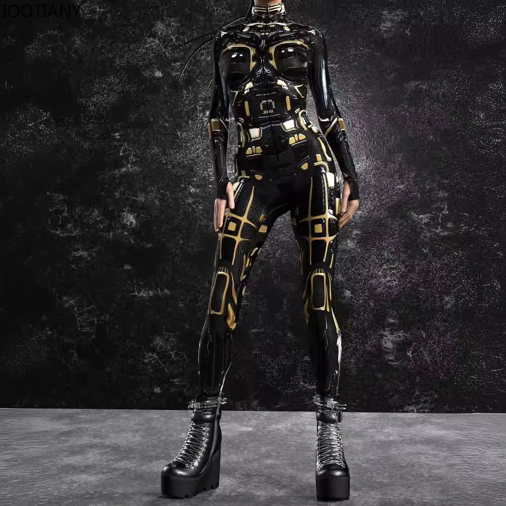 Unisex Jumpsuit Cyberpunk Stil til Cosplay og Temafester 3