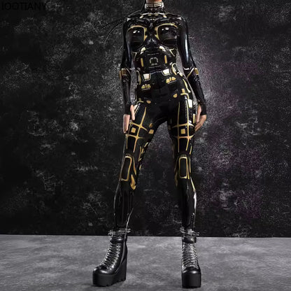 Unisex Jumpsuit Cyberpunk Stil til Cosplay og Temafester 3