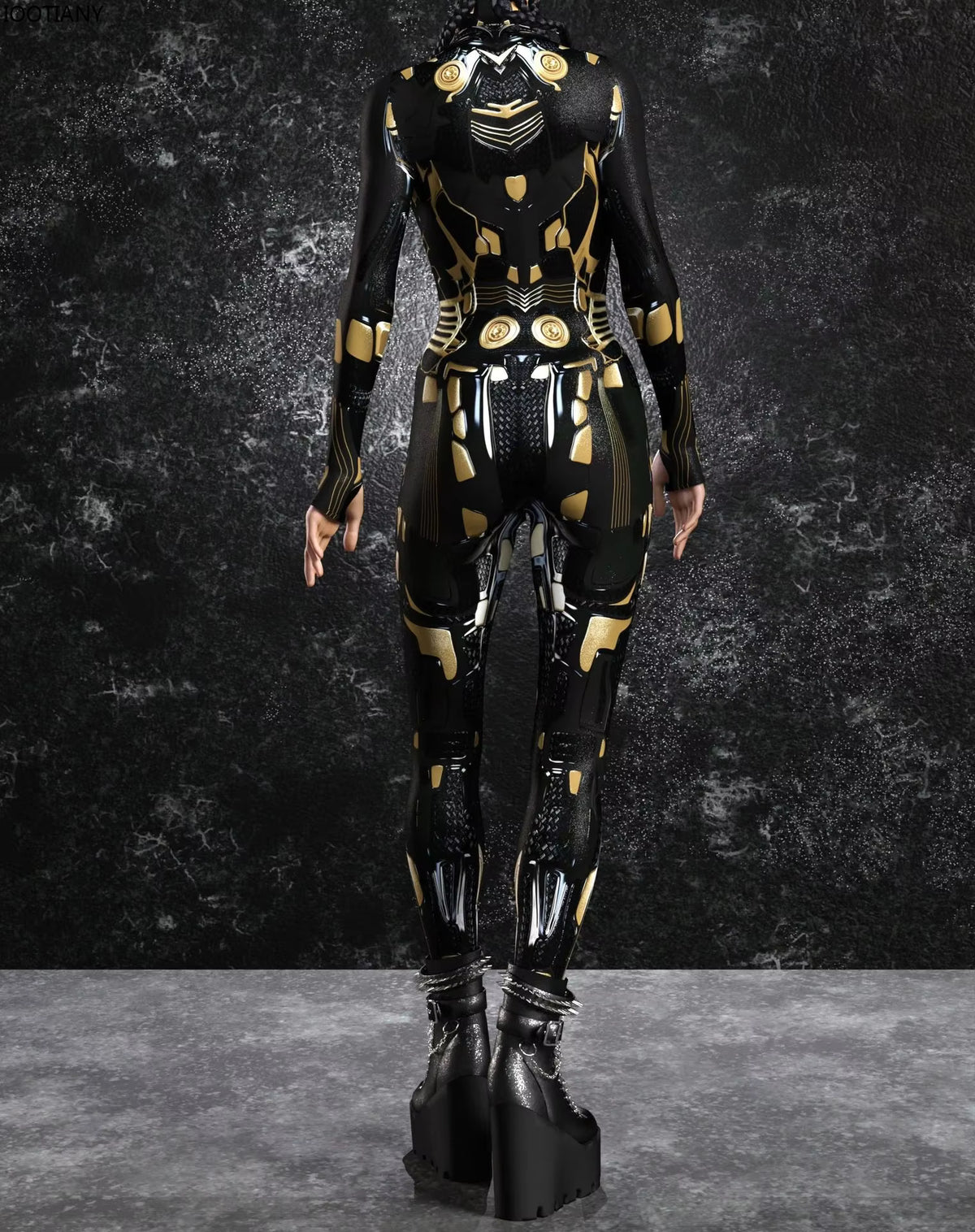 Unisex Jumpsuit Cyberpunk Stil til Cosplay og Temafester 9