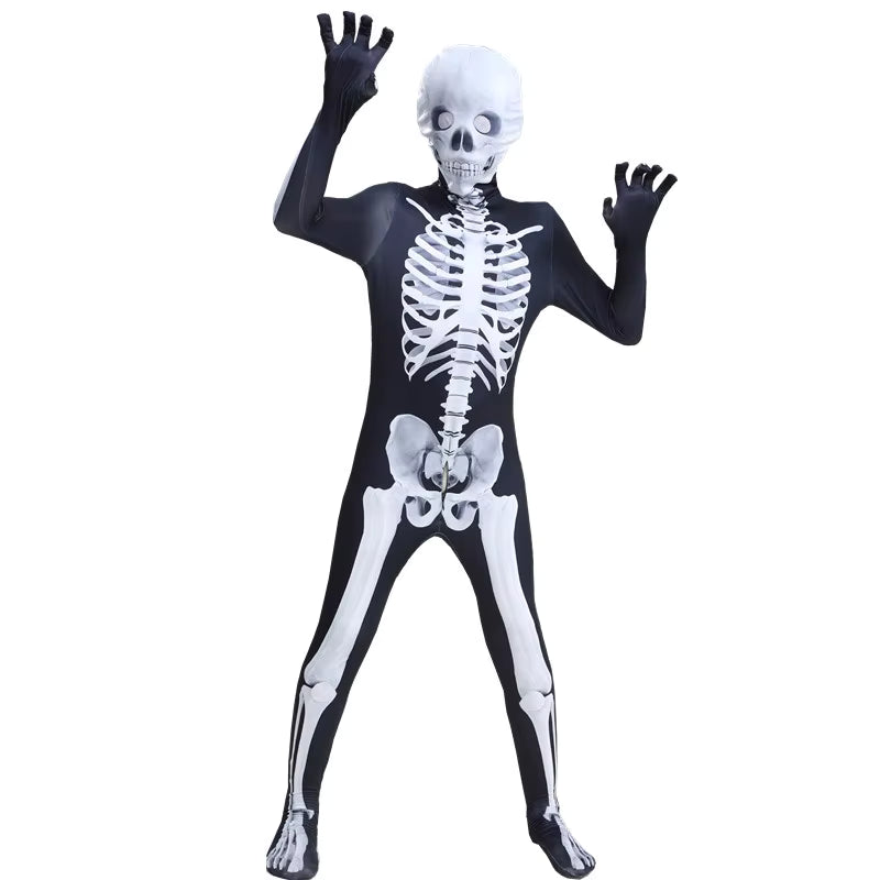 Unisex Jumpsuit Halloween Kostume Skelet Design 3