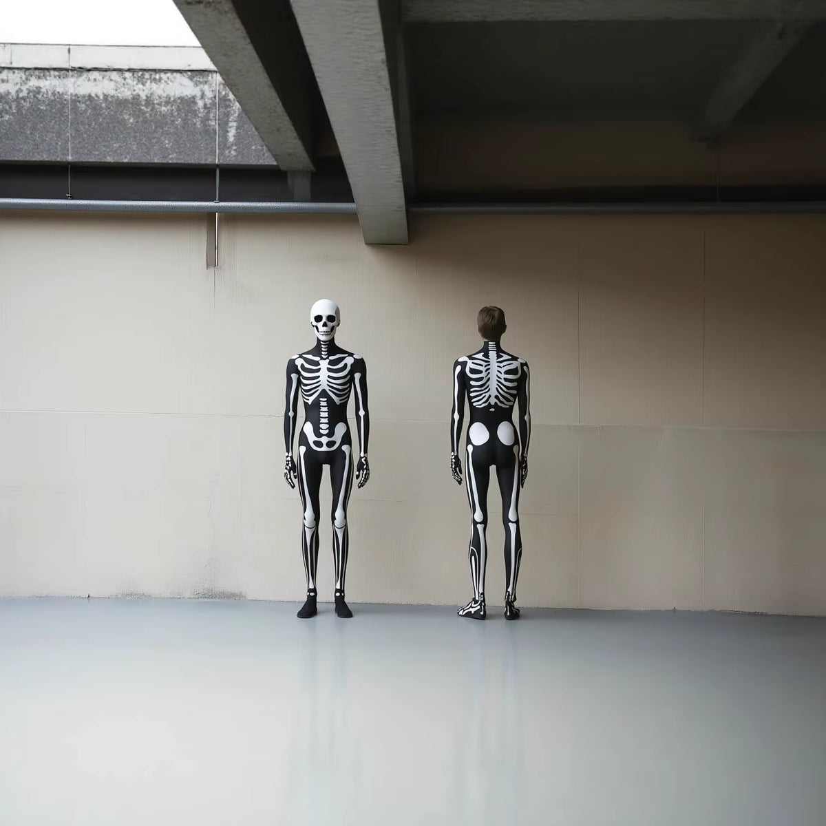 Unisex Jumpsuit Med Skeletdesign Til Fest Og Cosplay 3
