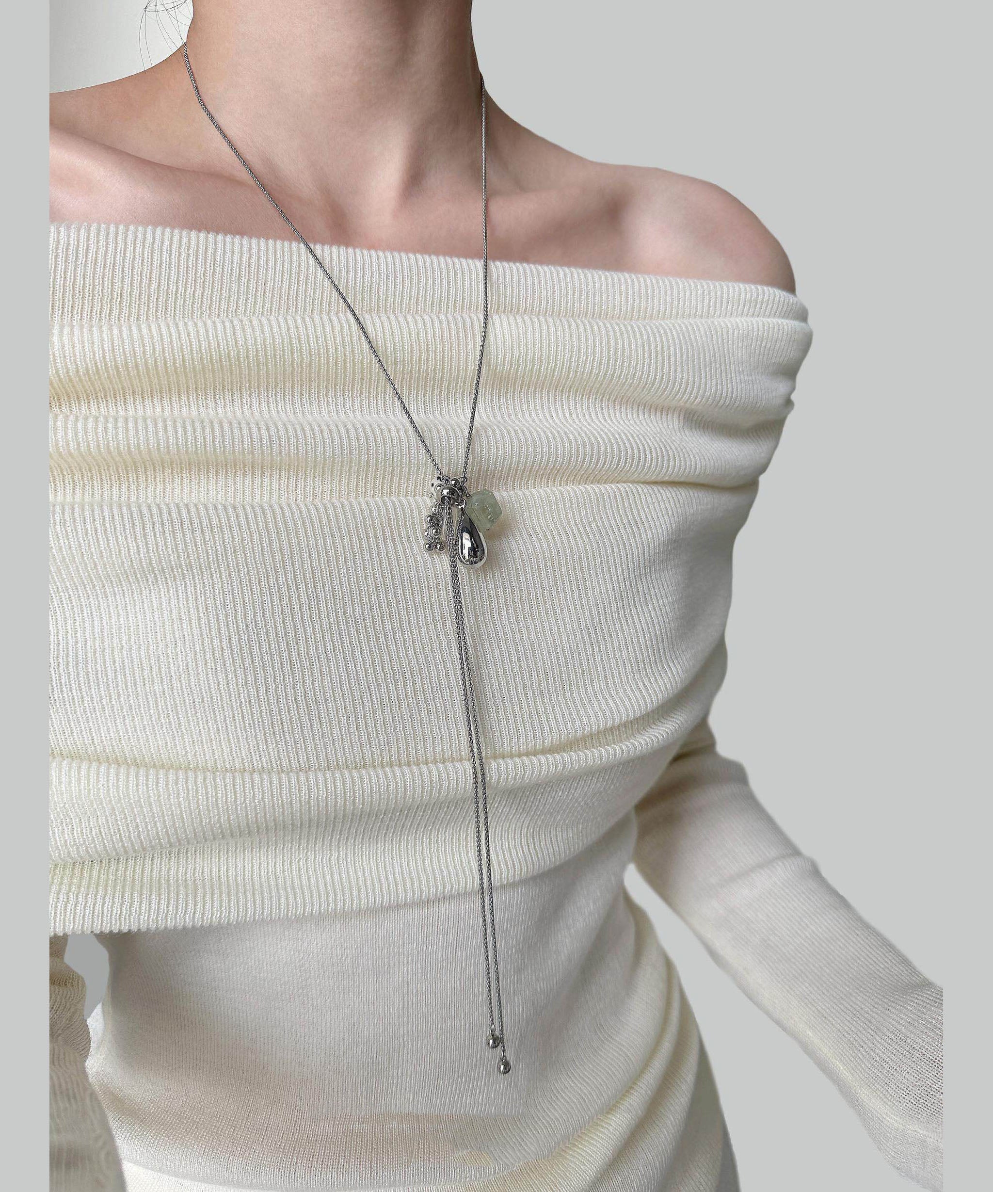 Unisex Lang Halskæde med Krystal Vedhæng 0