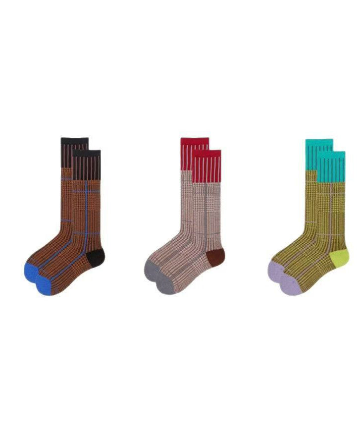 Unisex Mid Calf Gradient Striped Socks 4