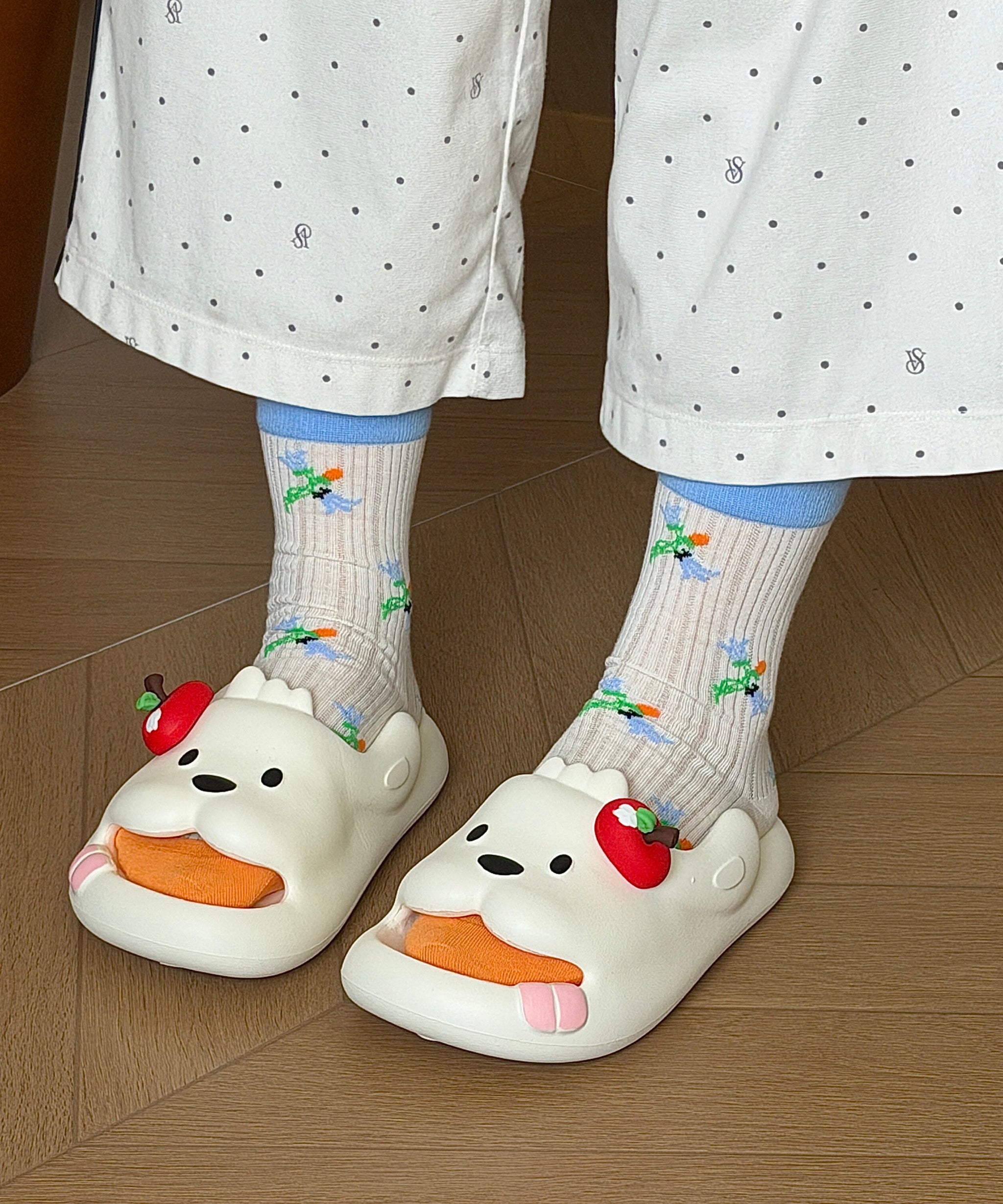 Unisex Mid Calf Sokker Jacquard Design 2
