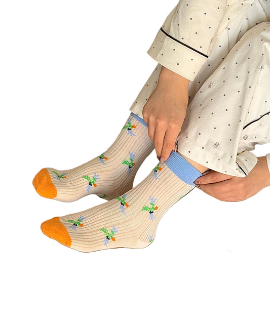 Unisex Mid Calf Sokker Jacquard Design 3