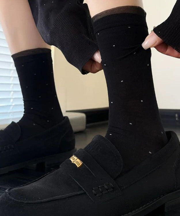 Unisex Mid Calf Sokker Med Prikmønster Komfortabel Stilfuld Design 2