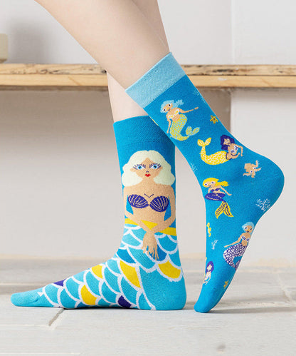 Unisex Mid Tube Socks with Cartoon Animal Design 3