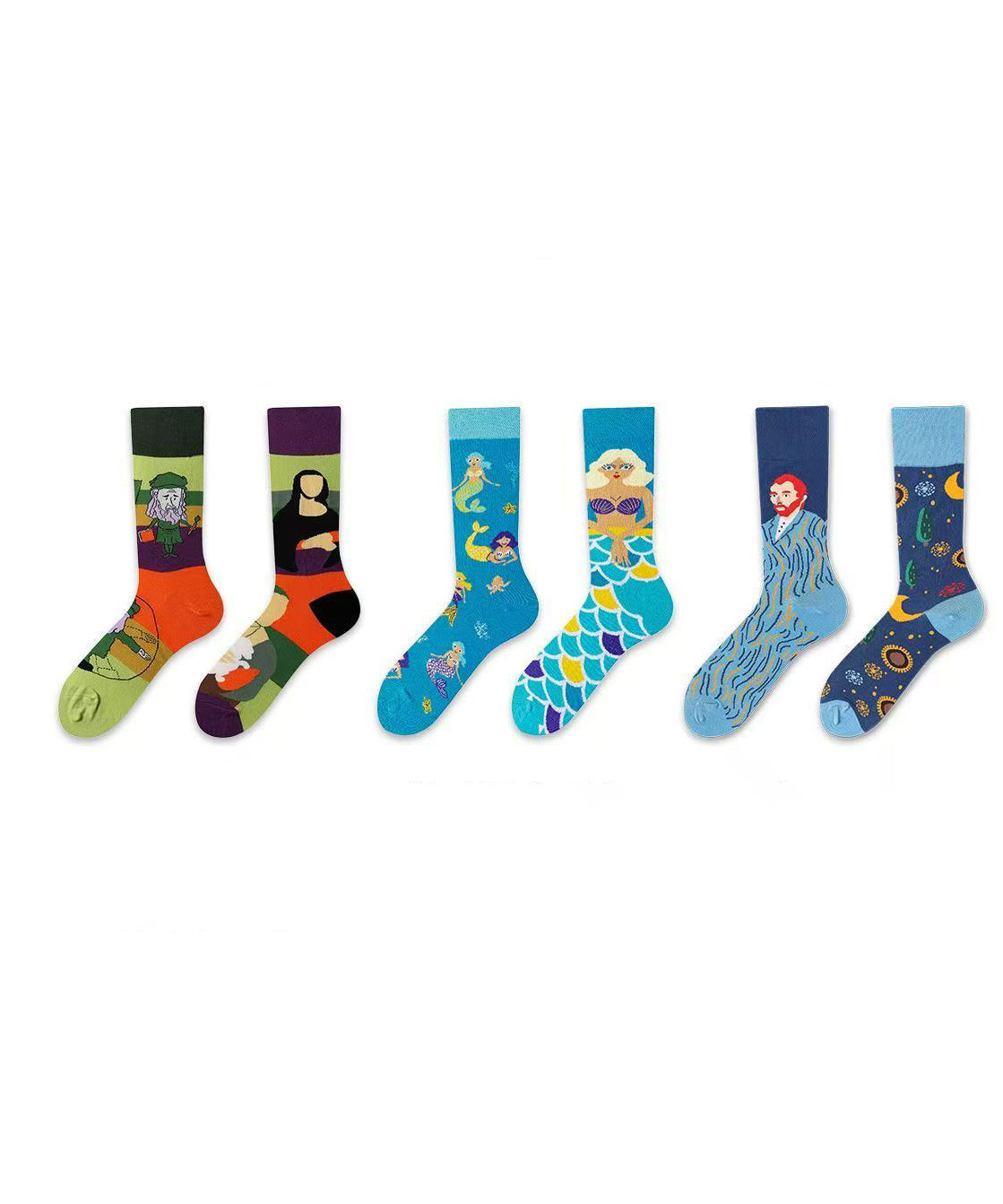 Unisex Mid Tube Socks with Cartoon Animal Design 4