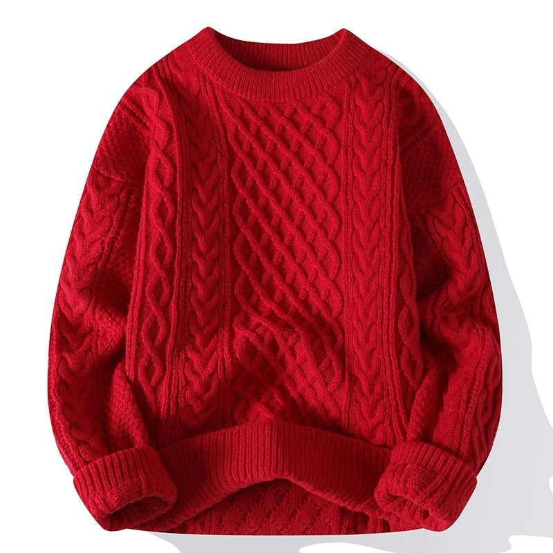 Unisex O-Neck Knitted Sweater 4