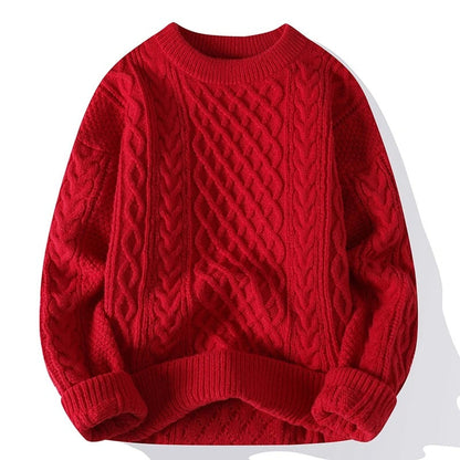 Unisex O-Neck Knitted Sweater 4
