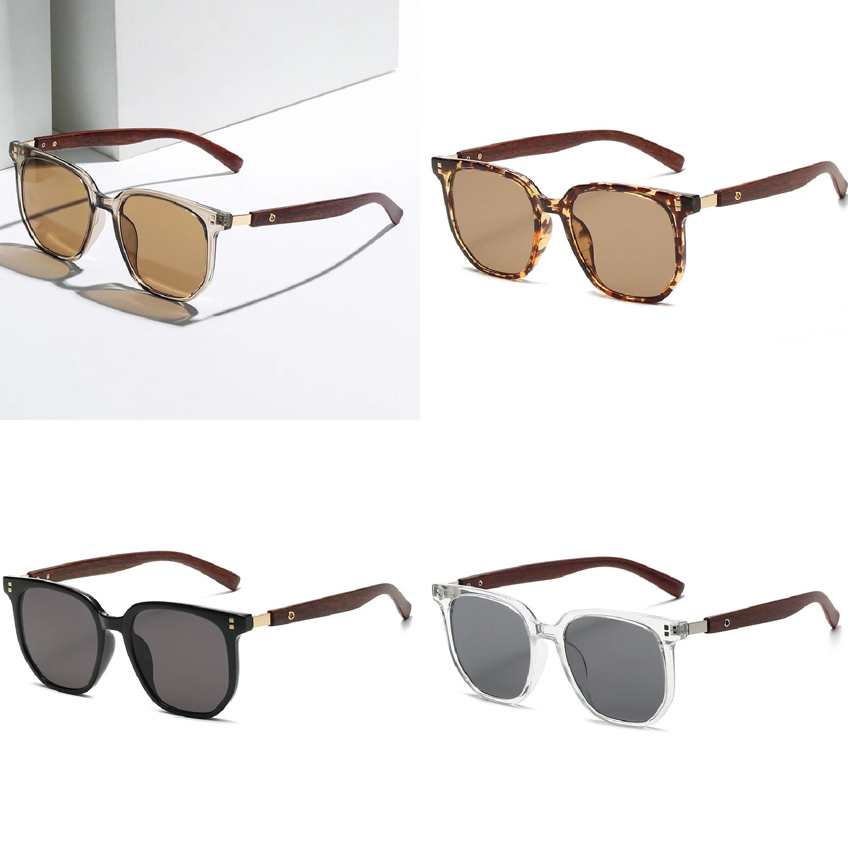 Unisex Overdimensionerede Solbriller med Vintage Stil 6