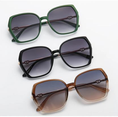 Unisex Oversized Sunglasses with Gradient Lenses 8