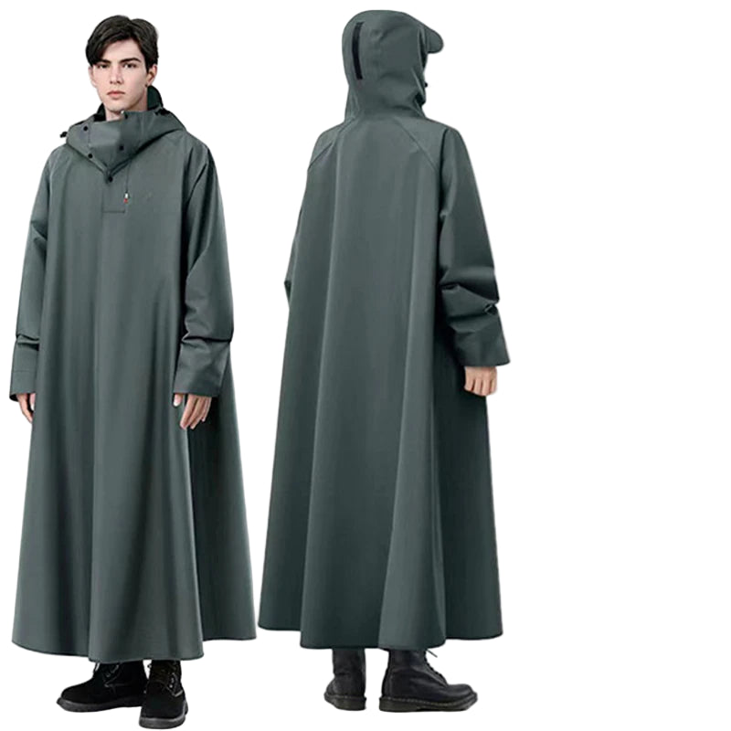 Unisex Regnfrakke Lang Oxford Vandtæt Poncho 0