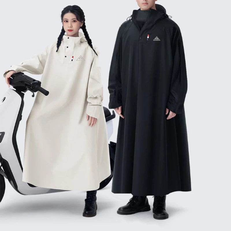 Unisex Regnfrakke Lang Oxford Vandtæt Poncho 1
