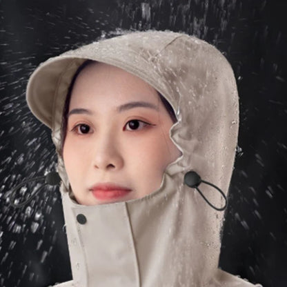 Unisex Regnfrakke Lang Oxford Vandtæt Poncho 2