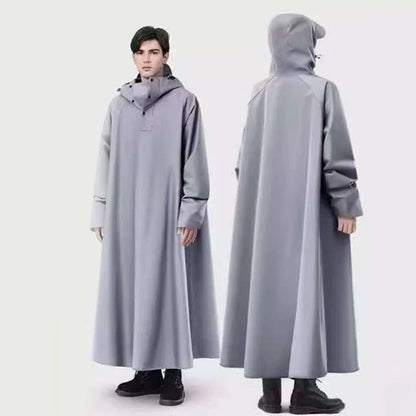 Unisex Regnfrakke Lang Oxford Vandtæt Poncho 7