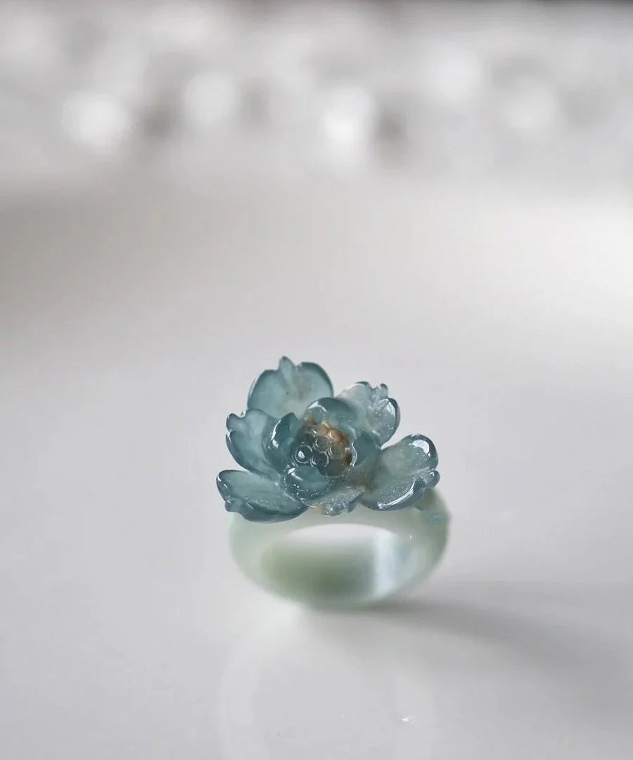 Unisex Ring Klassisk Design med Lotusmotiv 0